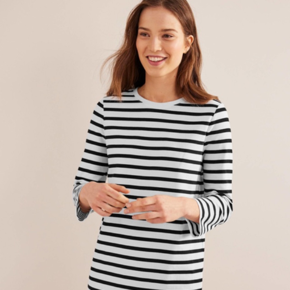 Boden striped sweatshirt dress